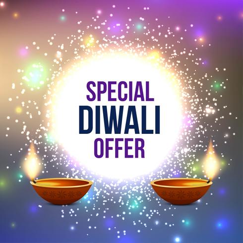 Abstract Happy Diwali sale offer background vector