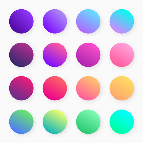 Trendy Colorful Gradient Swatches Vector