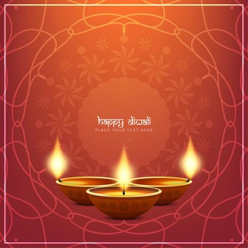 Fondo con estilo abstracto feliz Diwali vector