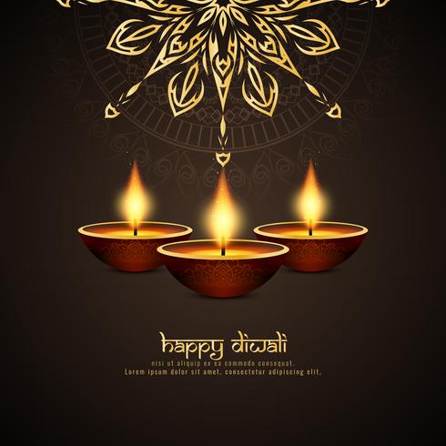 Fondo artístico abstracto feliz Diwali vector