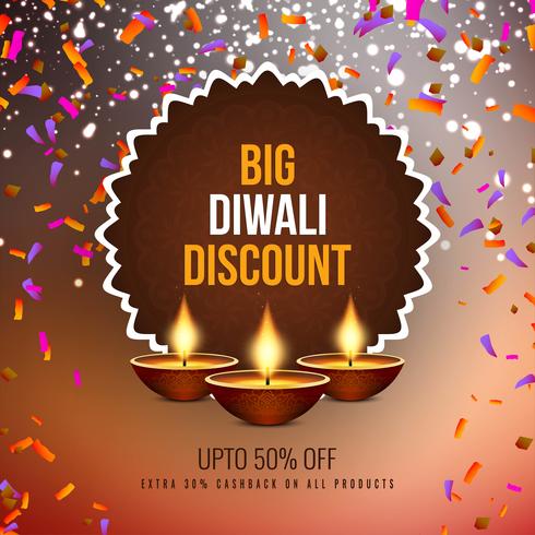 Abstract Happy Diwali sale offer background vector