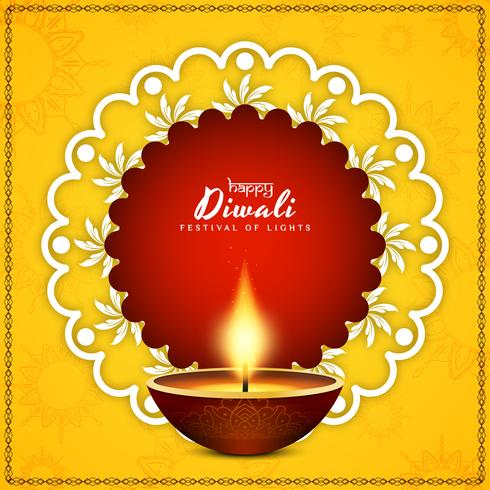 Resumen hermoso feliz Diwali festival saludo fondo vector