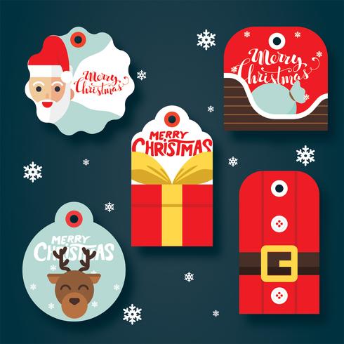 Etiquetas de regalo de Navidad Vector Pack