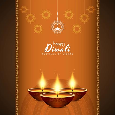 Abstract Happy Diwali festival greeting background vector
