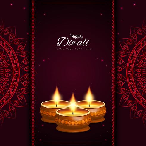 Fondo abstracto decorativo de Diwali feliz vector