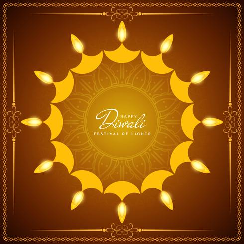 Abstract beautiful Happy Diwali festival greeting background vector