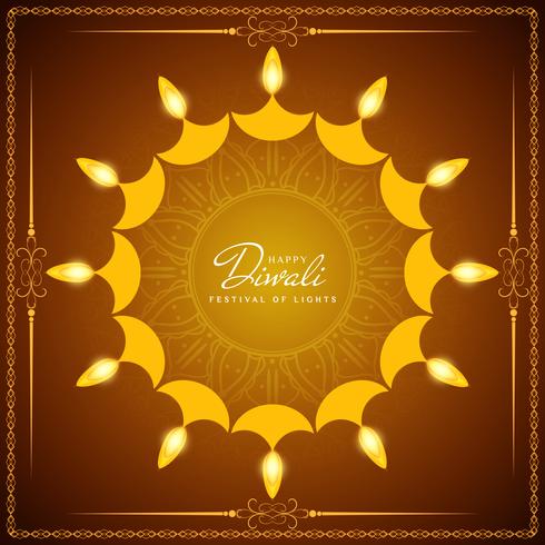 Abstract beautiful Happy Diwali festival greeting background vector