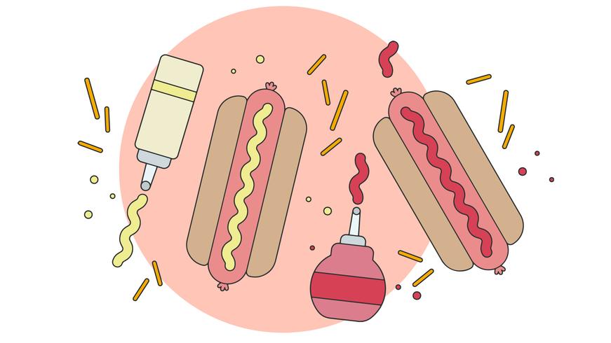 Vector de hot dog