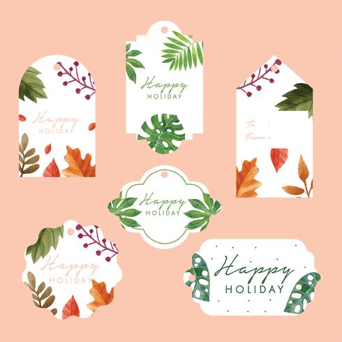 Holiday Gift Tags Vector Pack
