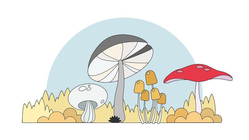 Mushrooms Vector