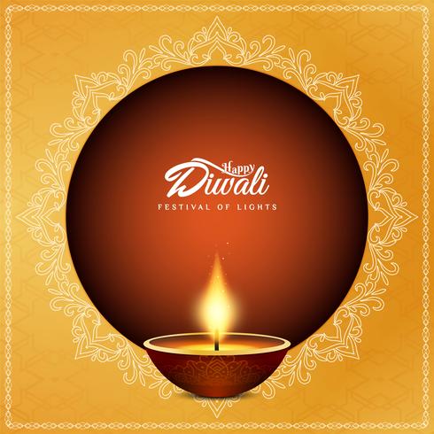 Fondo decorativo de Diwali feliz religioso abstracto vector