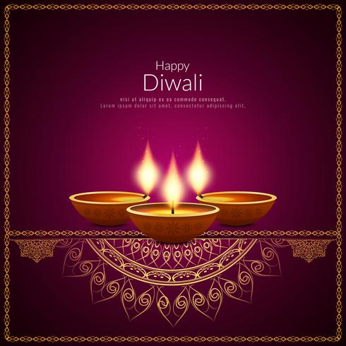 Abstract decorative Happy Diwali background vector