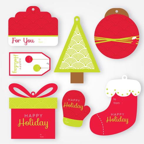 Holiday Gift Tags Vector Pack