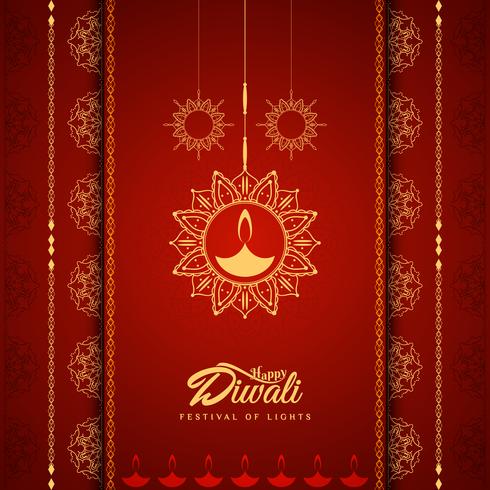 Abstract beautiful Happy Diwali festival greeting background vector