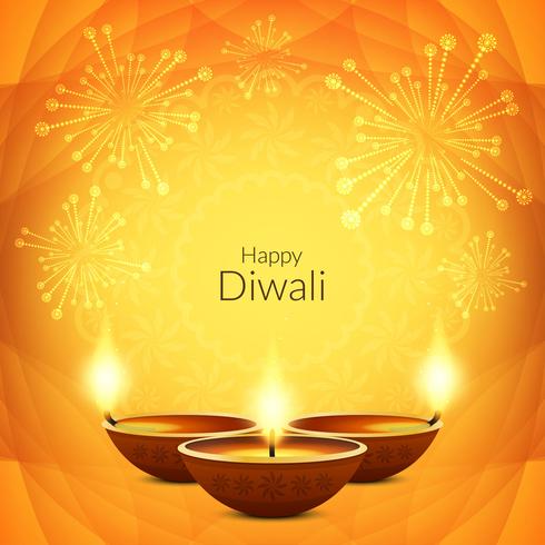 Fondo con estilo abstracto feliz Diwali vector