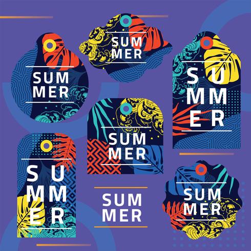 Etiquetas de regalo de verano Vector Pack