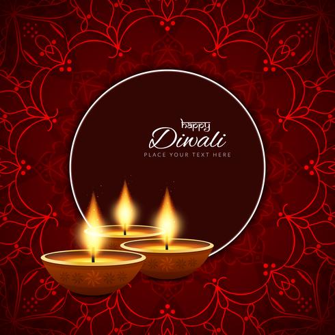 Fondo abstracto decorativo de Diwali feliz vector