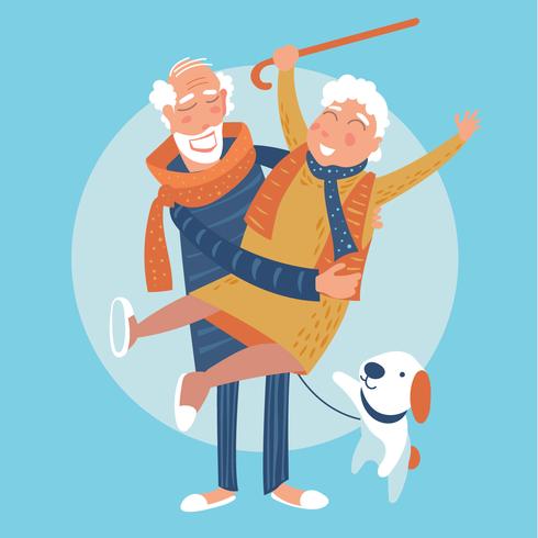 Grandparents are Together Forever in Love vector