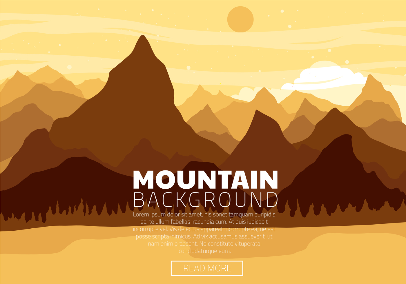 Mountain Landscape Vector Design 251799 Vector Art At Vecteezy