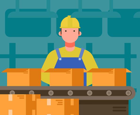 Factory Worker Illustration vector