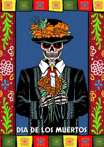 Dia del dia de los muertos vector