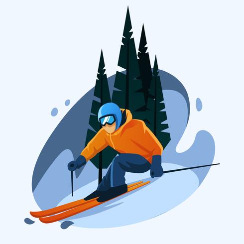 skier vector