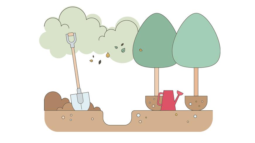 Vector de forestacion