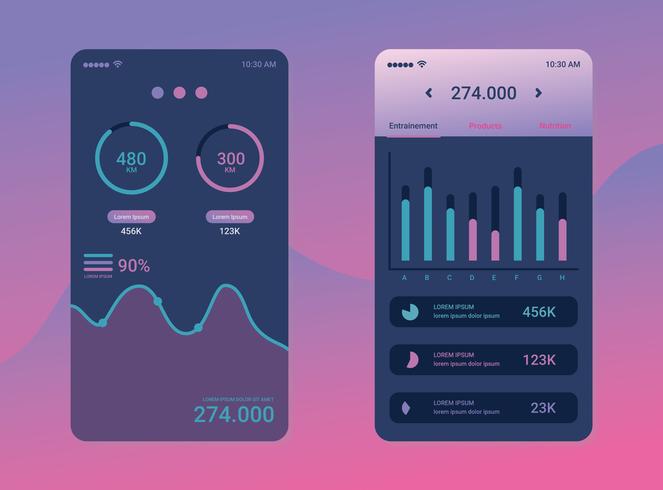 Charts UI Kit Vector