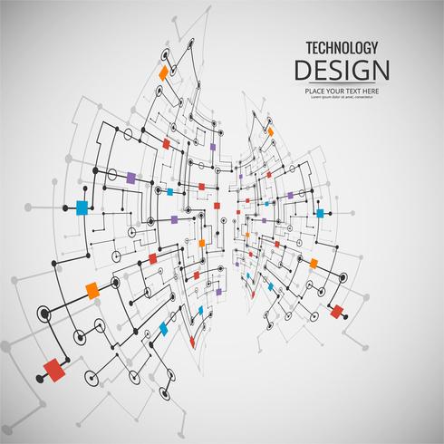 Abstract technology background design illustration vector