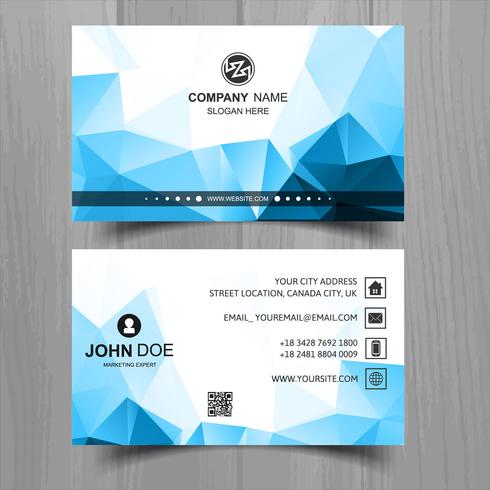 Abstract stylish wave business card template design vector