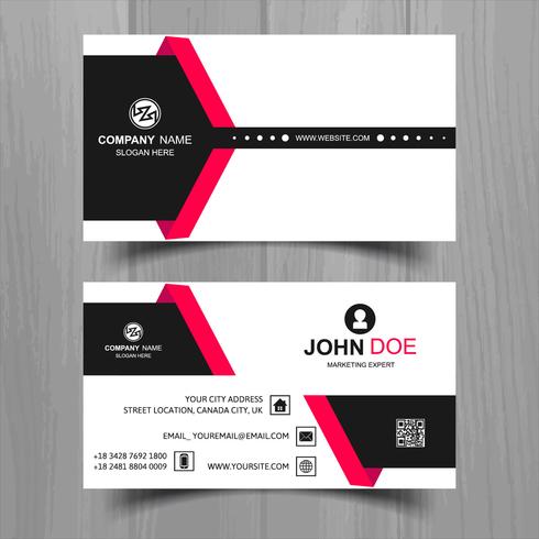 Abstract stylish wave business card template design vector