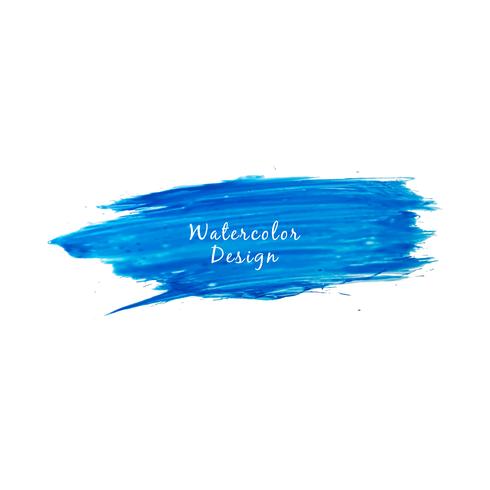 Modern blue watercolor stroke design vector