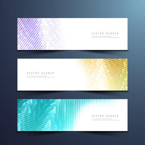 Conjunto de banners moderno abstracto vector