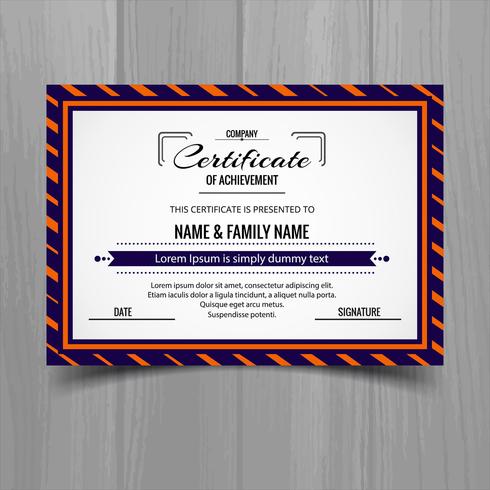 Beautiful certificate template design vector