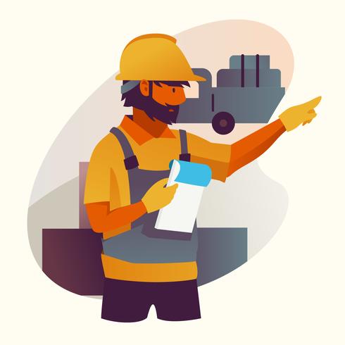 factory worker vector