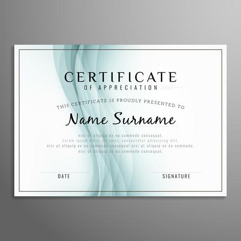 Abstract modern certificate design template vector