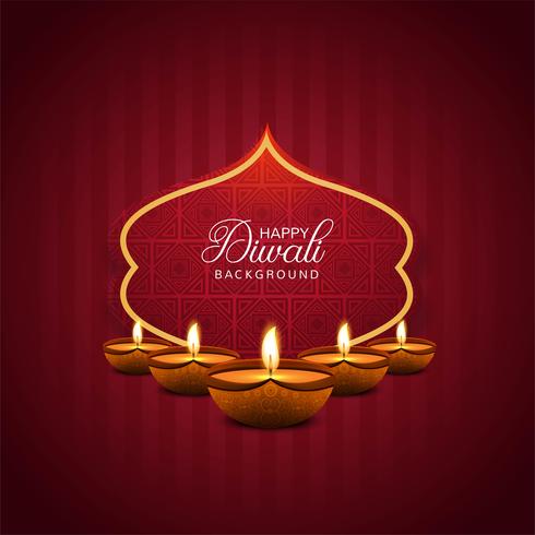 Diseño decorativo hermoso fondo feliz Diwali festival vector