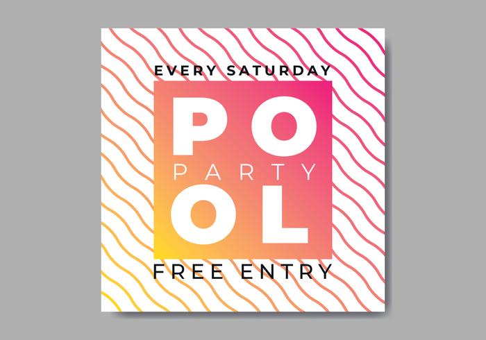 Pool Party Invitation vector