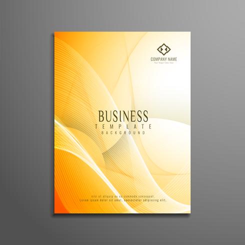 Abstract bright wave business flyer template design vector