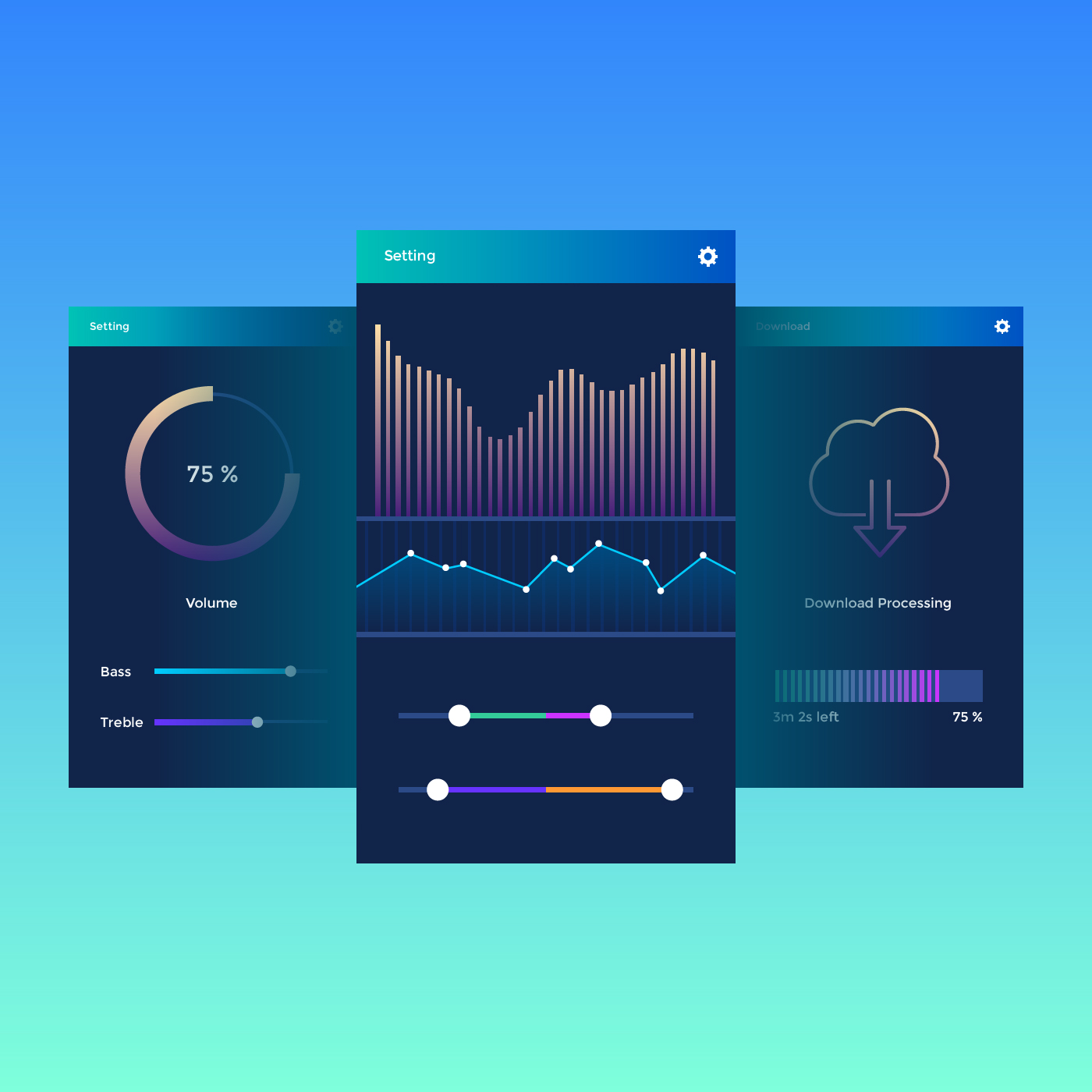 Setting Diagram Charts Ui Kit Vector 252166 Vector Art at Vecteezy