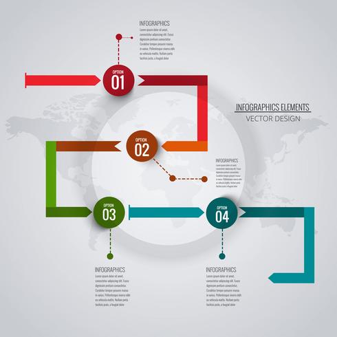 Fondo infográfico creativo abstracto vector