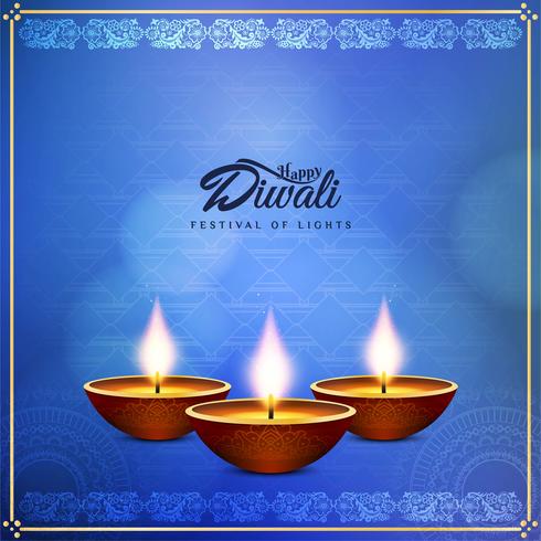 Abstract Happy Diwali beautiful greeting background vector