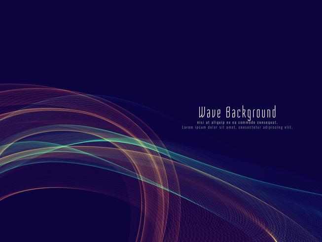 Abstract colorful stylish glowing wave background vector