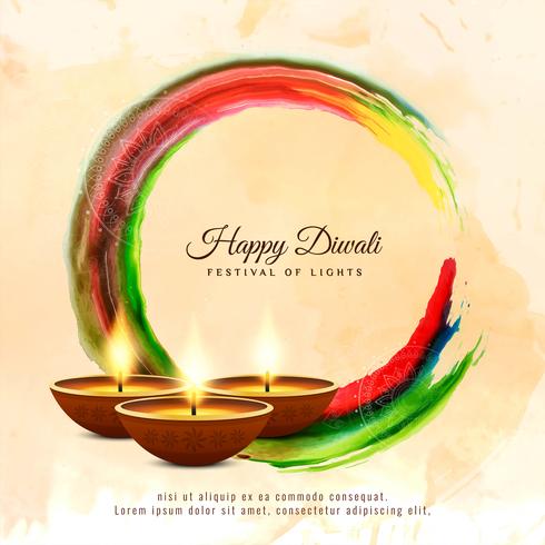 Fondo abstracto hermoso festival feliz Diwali vector