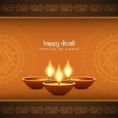 Fondo con estilo religioso abstracto feliz Diwali vector