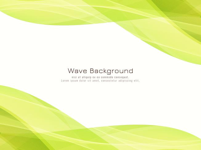 Abstract green wavy background vector