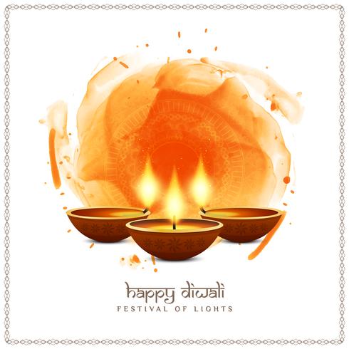 Abstract Happy Diwali Indian festival background design vector