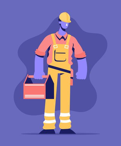 Factory Worker Illustration vector