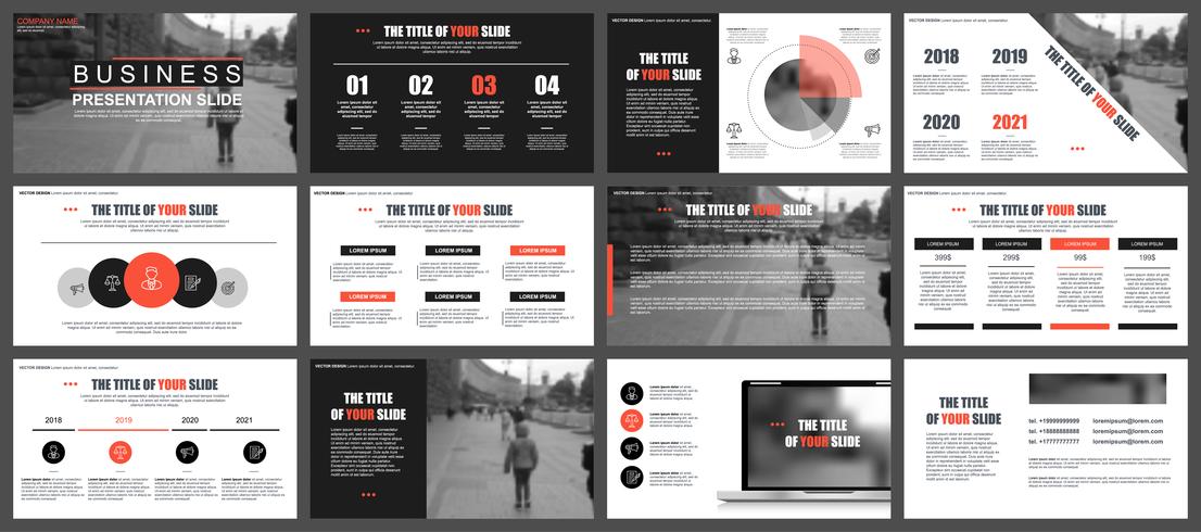 Business Infographic Powerpoint Slide Templates vector