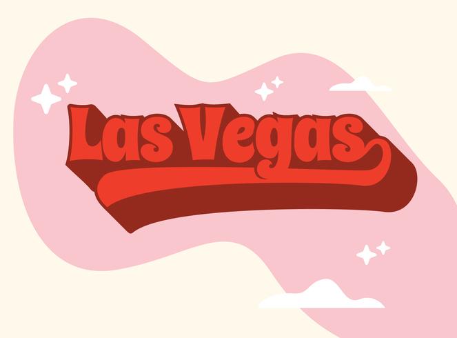 Tipografía de las vegas vector